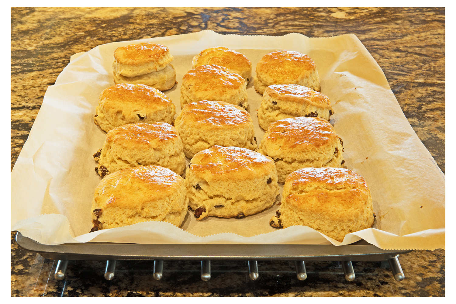 Scones on a tray