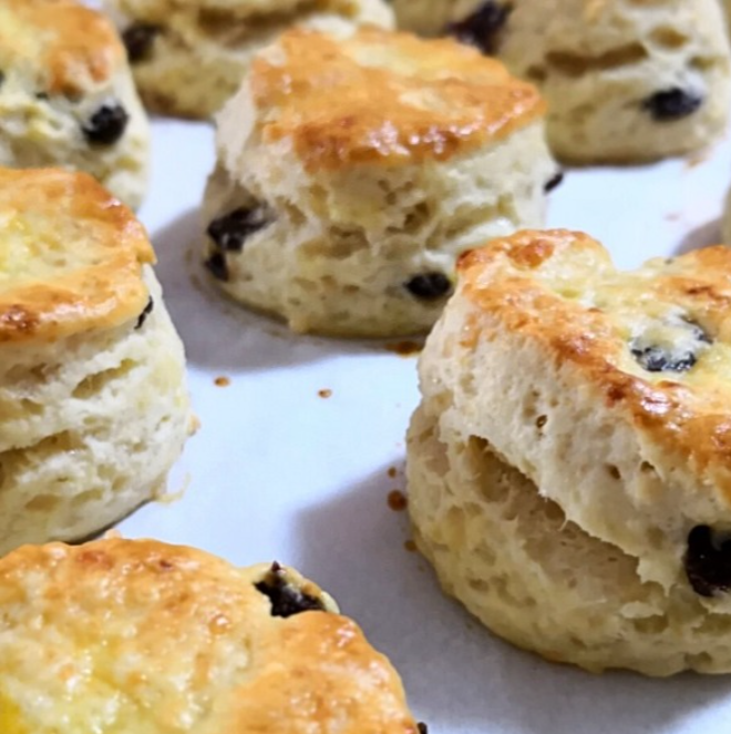 Scones on a tray