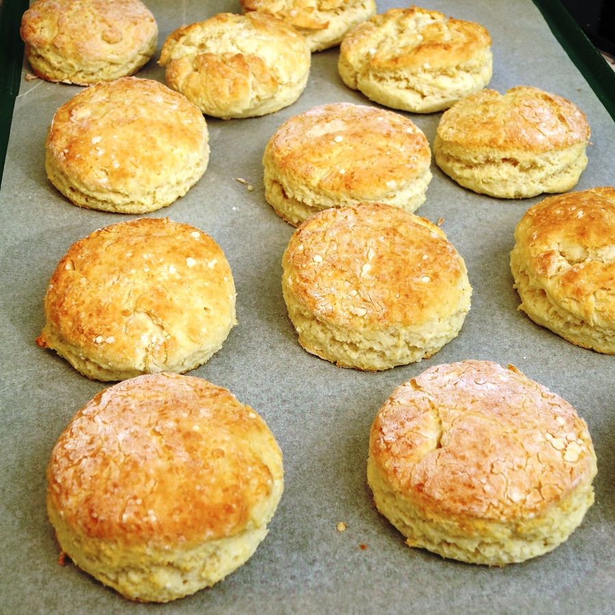 Scones on a tray
